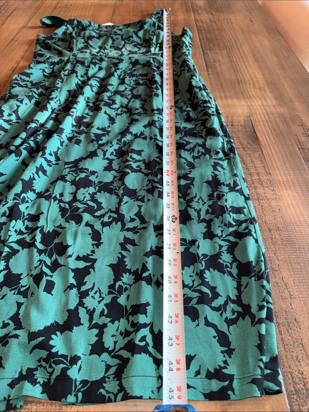 41 Hawthorn Green Floral Sheath Midi Dress green black Square Neck size 10 nwt! - Picture 12 of 15